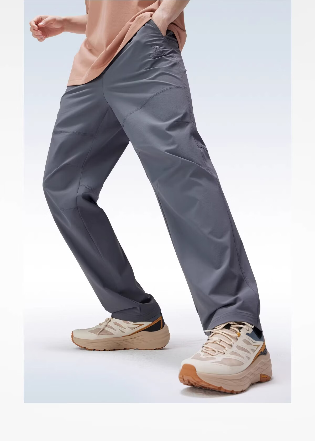 CAMEL Outdoor Quick-Dry Pants Men Spring Summer Woven Cool Breathable Moisture-Wicking High UV Protection Hiking Mountaineering Long Pants Women 9041 24