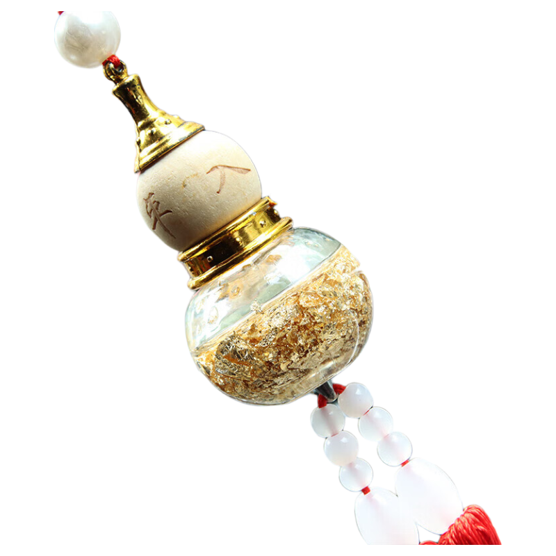 Jidukongjian Car Pendant, Men's Gourd-Shaped Perfume Charm, Father's Day Gift, Rearview Mirror Decoration, Amulet Pendant