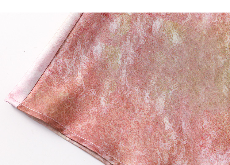Demana [South France Canvas] Spring Elegant Lady Elastic Waist Tie-Dye Print Mermaid Hem Petite Women's Skirt 11