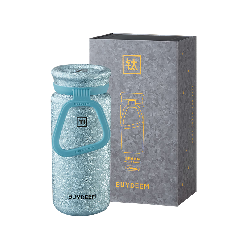 Buydeem Titanium Tea Infuser Insulated Bottle Pure Titanium Cup Portable Outdoor Business Office Titanium Mug Valentine's Day New Year Gift
