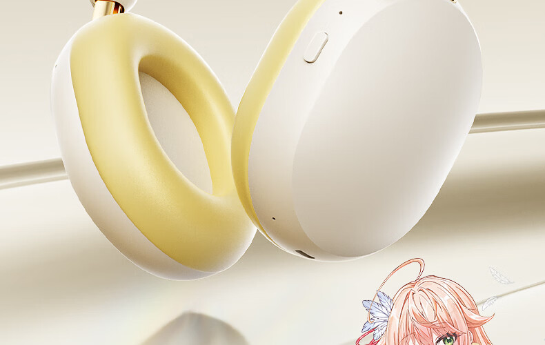 IKF Ling [Suzuka Chiba Collaboration] Over-Ear Bluetooth Headphones Wired and Wireless Anime Gaming Sound Localization 56dB Noise Cancelling Head Tracking Smoke Gray 3