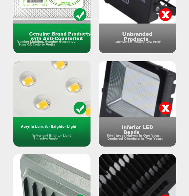 Yaming LED Floodlight Spotlight Outdoor Waterproof Courtyard Searchlight Factory Workshop Outdoor Lighting 2025 Model 300W 11