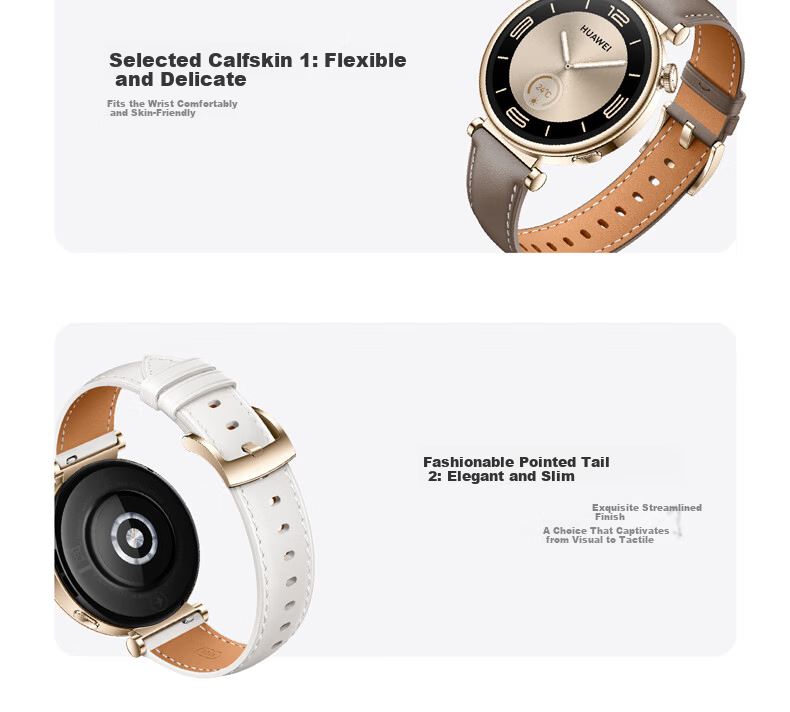 Biaodai Ge Genuine Leather Watch Strap for Huawei GT6/6 Pro/GT5/5 Pro/Watch 5/4/4 Pro/3 Pro GT4 High-End Sports Band for Men 46/48MM Brown 2
