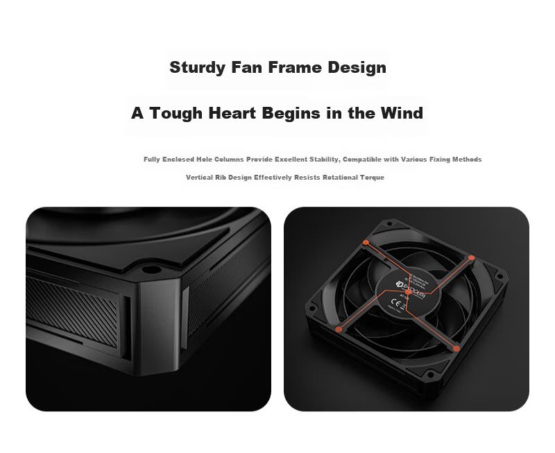 ID-COOLING 12CM Hydraulic Bearing Fan for PC Case Tower Air and Water Cooling AM-120-ARGB-K 9
