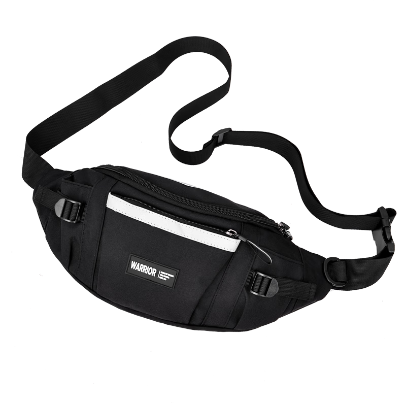 Warrior Men's Crossbody Bag Trendy Hong Kong Style Chest Bag Large Capacity Student Casual Shoulder Bag Cycling Sports Waist Chest Bag