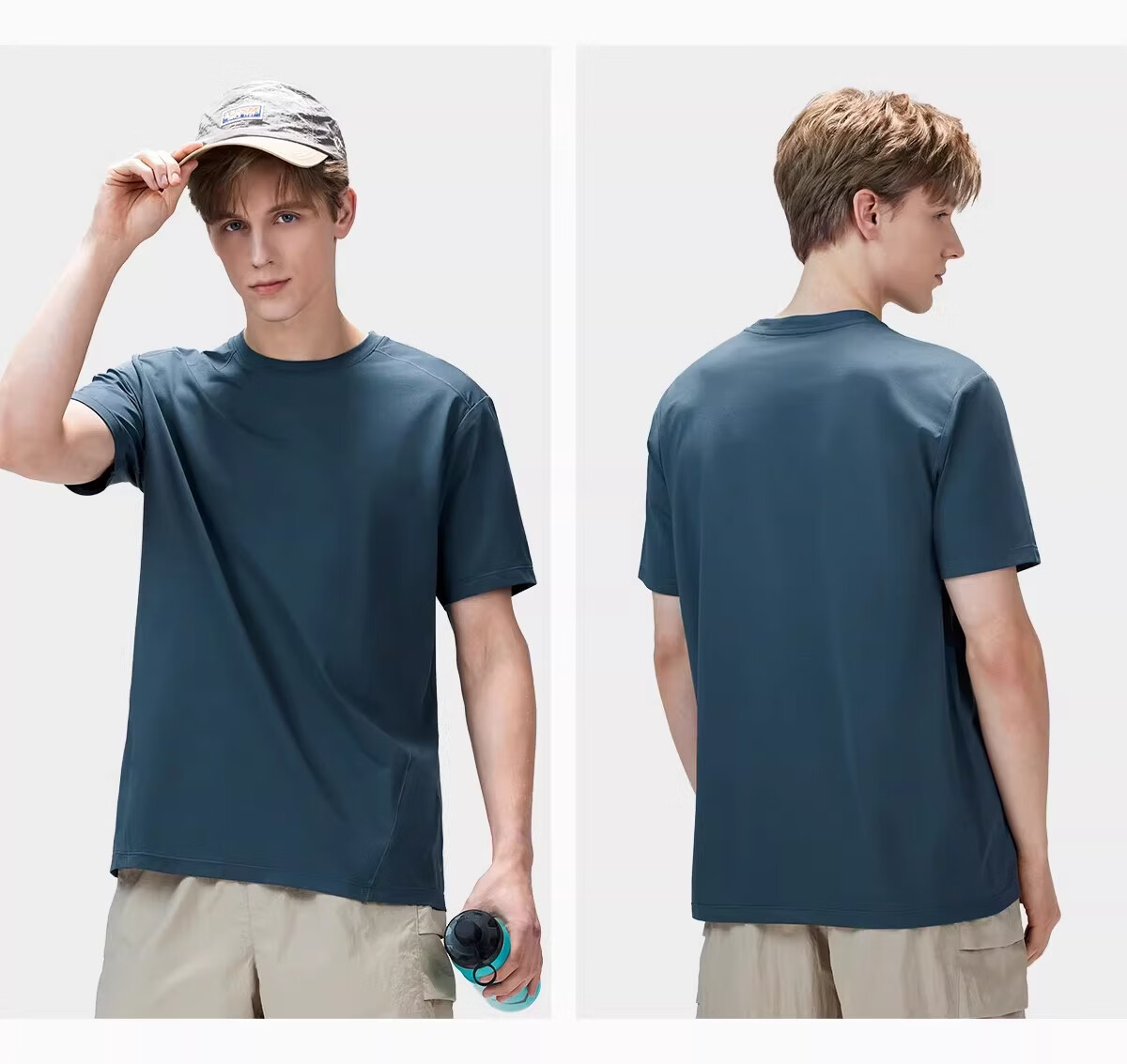 CAMEL Outdoor Quick-Dry T-Shirt Women Summer 26 Short Sleeve Original Yarn Cooling Breathable Hiking Mountaineering Sun Protection T-Shirt Men 1053 25