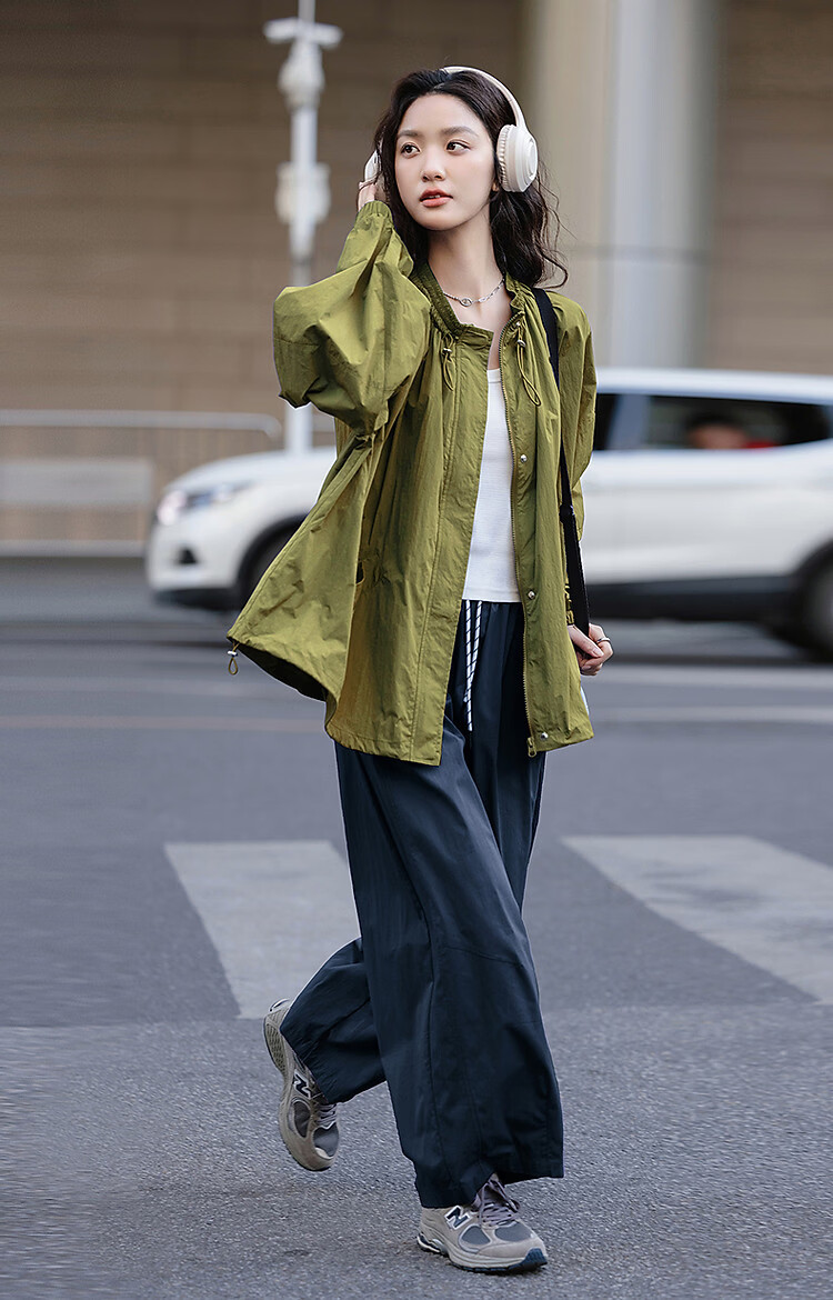 Demana Casual Easy-Care Spring Autumn Lightweight Outdoor Design Loose Fit Drop Shoulder Petite Slimming Women's Jacket 8