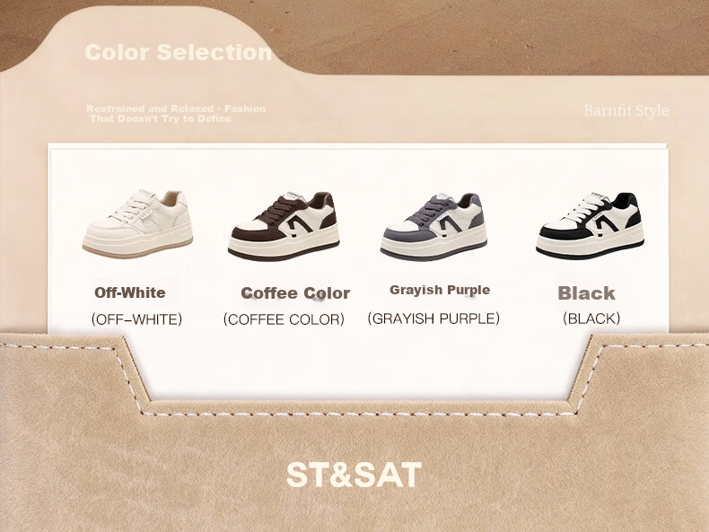 Saturday Thick-Soled White Sneakers for Women 2026 New Spring Small Height Increase Versatile Soft Sole Lightweight Comfortable Casual Skate Shoes 3
