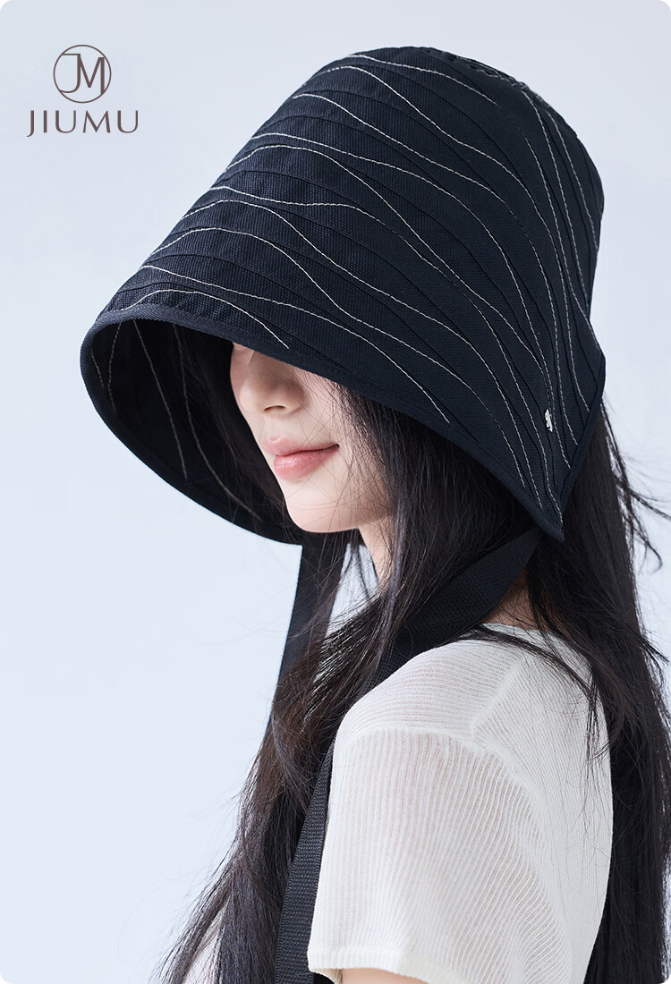 JIUMU Women's Sun Protection Hat UV Protection Bucket Hat Summer Outdoor Face Covering Sun Hat 1