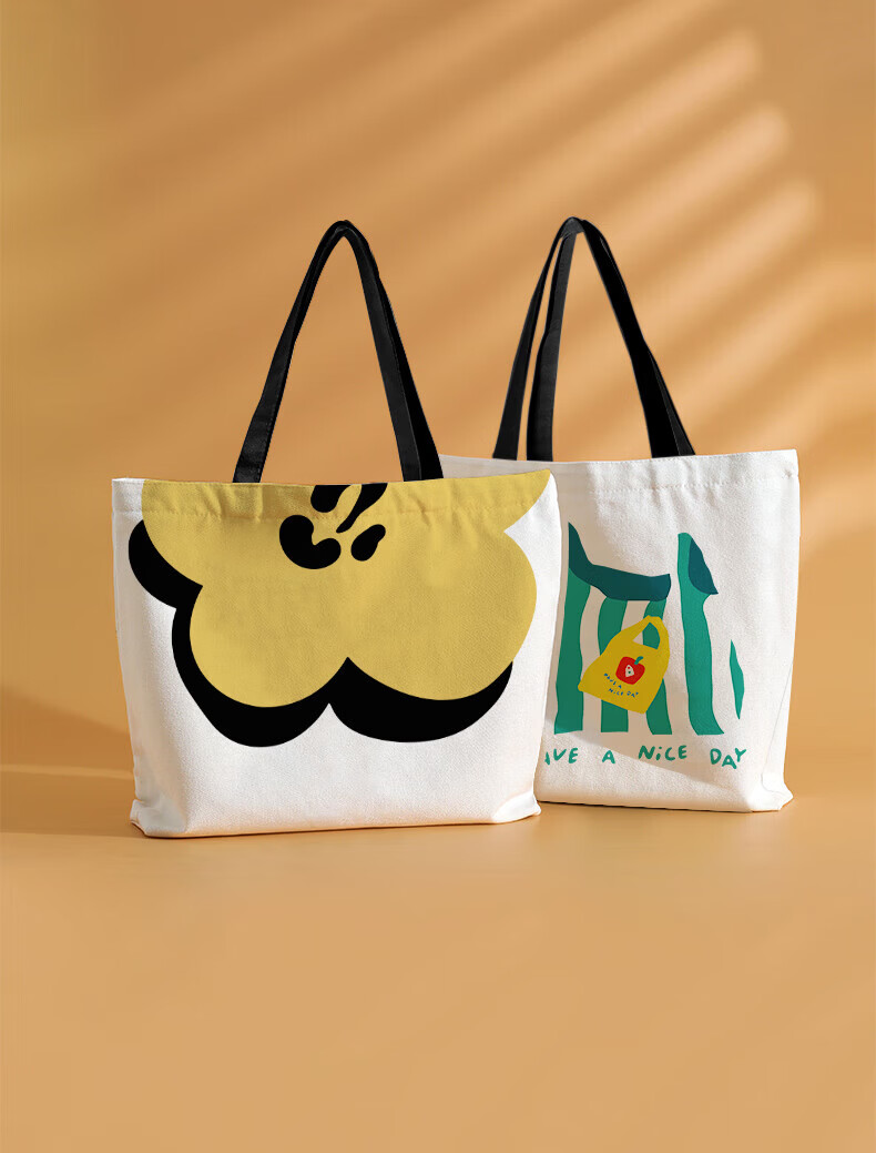 Right Away Canvas Tote Bag Zippered Large Capacity Eco-friendly Shopping Bag Simple Korean Style for Women Students 1
