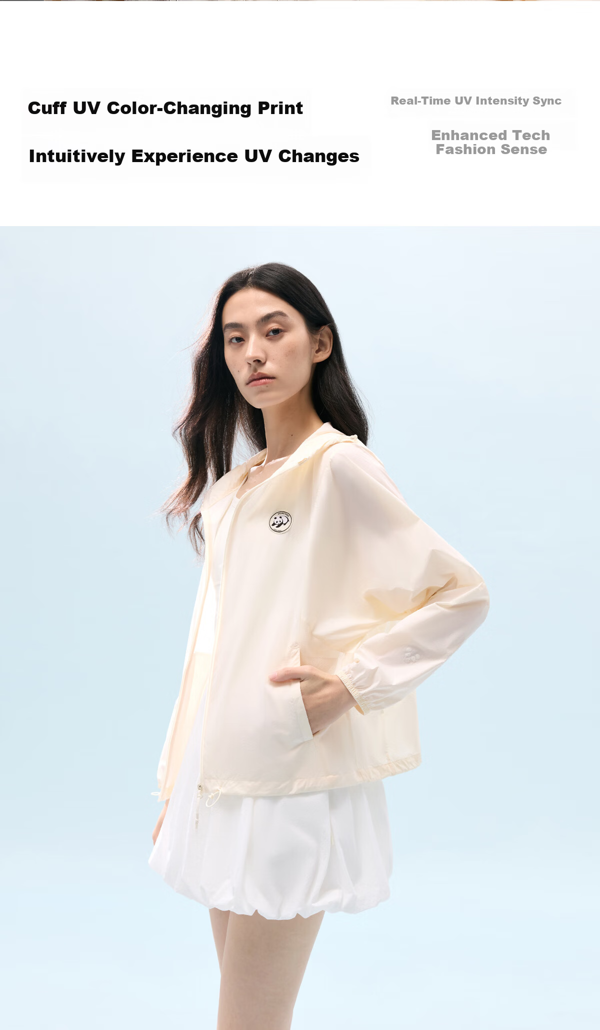 Panda Camel Original Yarn Heat-Blocking Sun Protection Cooling Breathable Summer Women's Sun Protection Jacket 8120 White, XXL 11