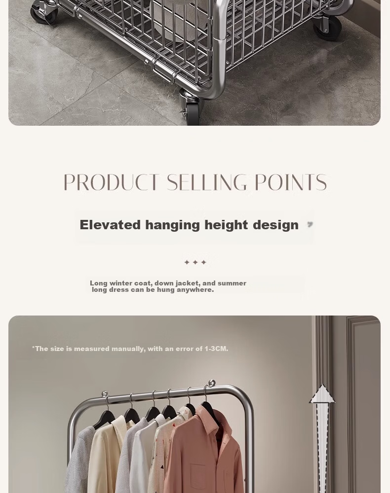 Chibilun Bedroom Floor Coat Rack Home Metal Clothes Hanger Stand Wardrobe Room Storage Overnight Clothes Rack 8
