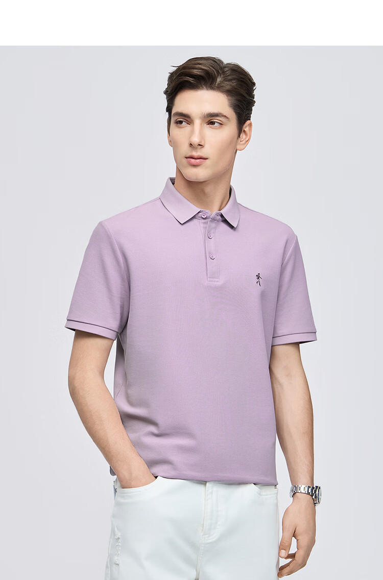 Dance with Wolves [Instant Cooling] Premium Fabric Summer Men's Commuter Antibacterial Short Sleeve Polo Shirt 001 Black XL 28