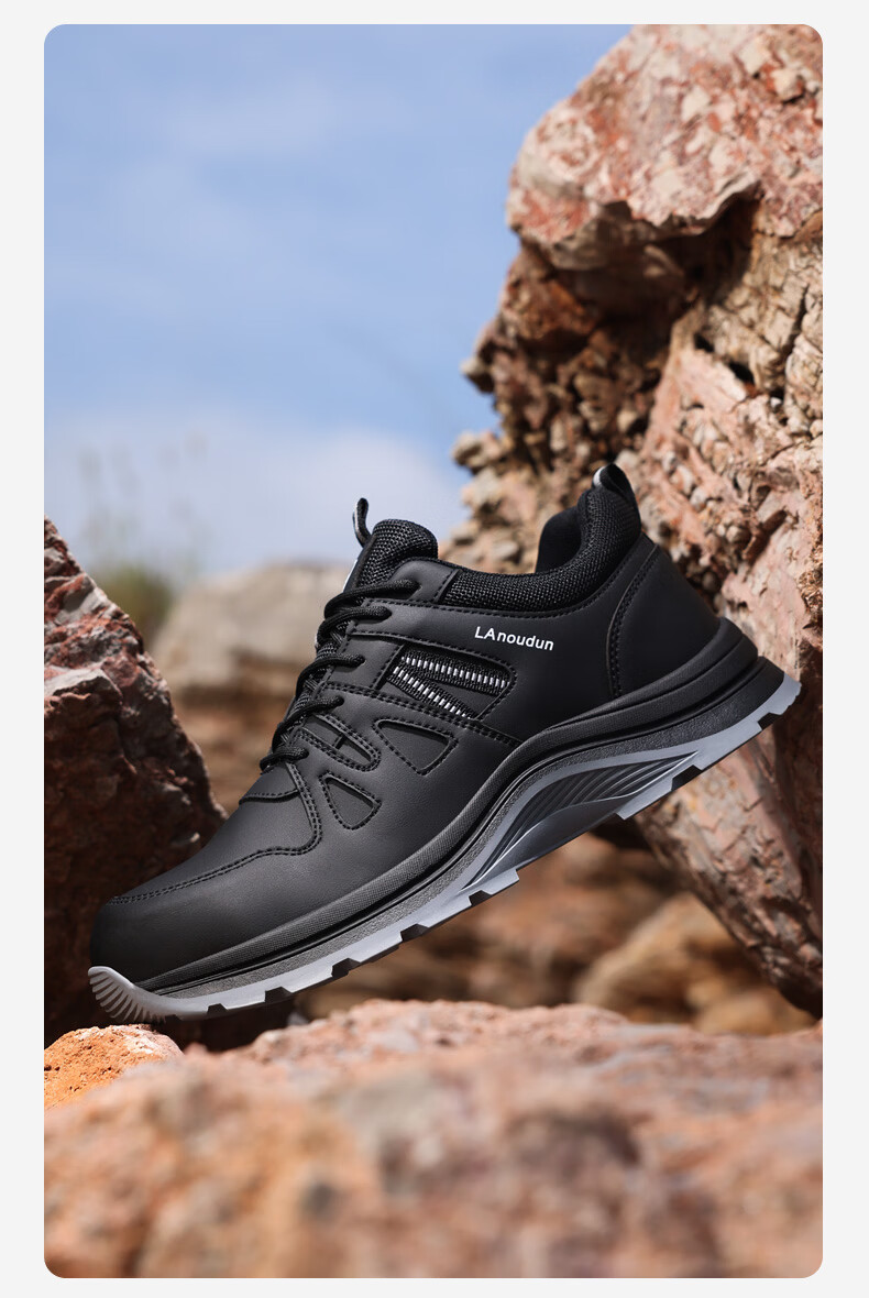 BlueOwl Shield Men's Summer Breathable Lightweight Soft Sole Anti-Slip Wear-Resistant Anti-Smash Anti-Puncture Work Shoes D296 Size 44 3