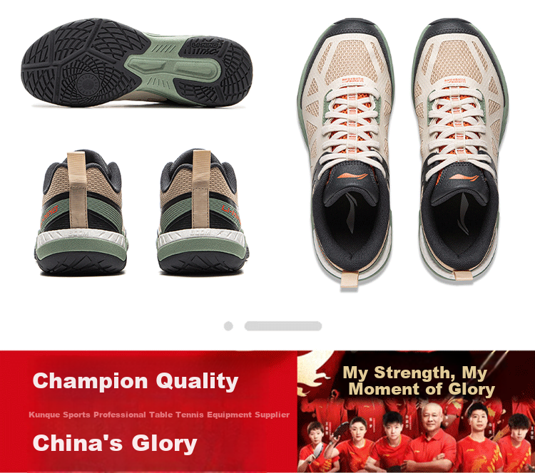 LI-NING Table Tennis Shoes Unisex Training Competition Breathable Shock Absorption Professional New Model 23