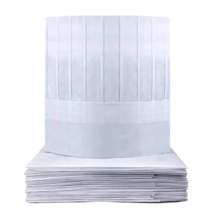 HANMANKE Disposable Chef Hat Unisex Hotel Kitchen White Cooking Cap Bakery Pastry Western Restaurant Chef Hat