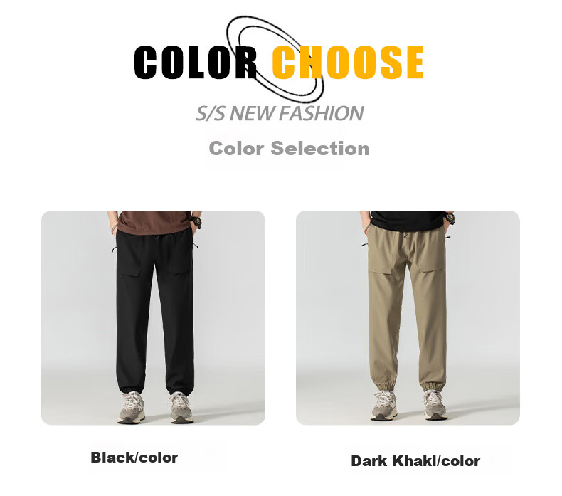 JEEP Men's Outdoor Windproof Waterproof Hiking Cargo Pants Loose Fit Khaki 4XL 8
