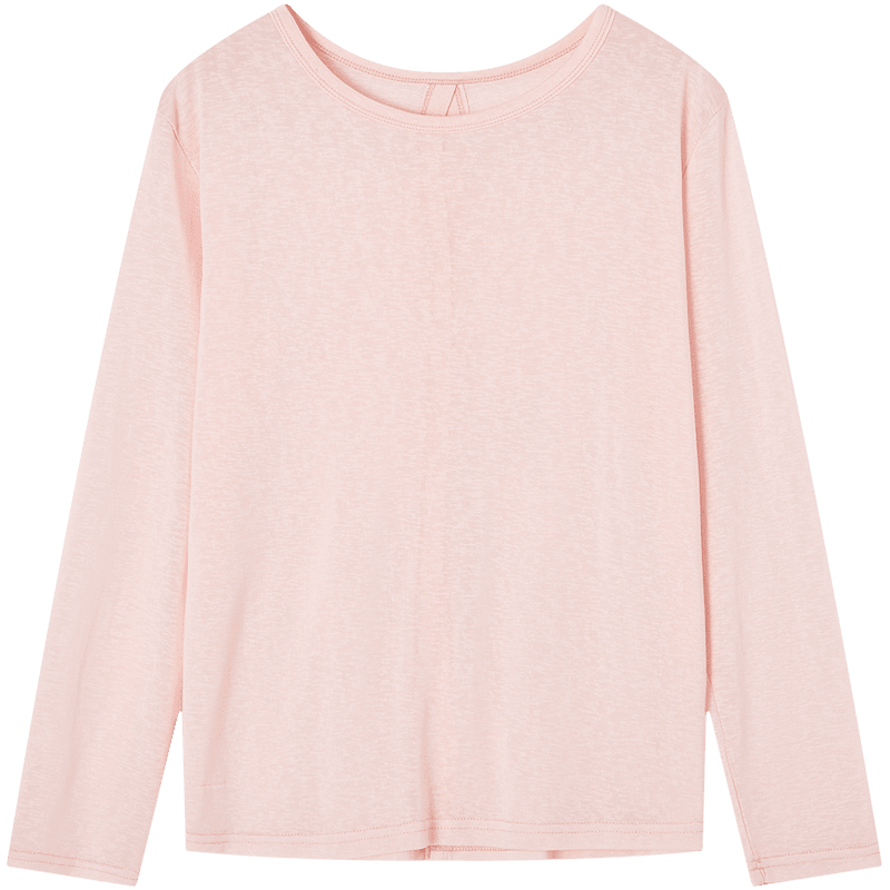 Demana Breathable Tencel Spring Elegant Round Neck Tie Back Slimming Conceal T-Shirt for Women Premium Feel