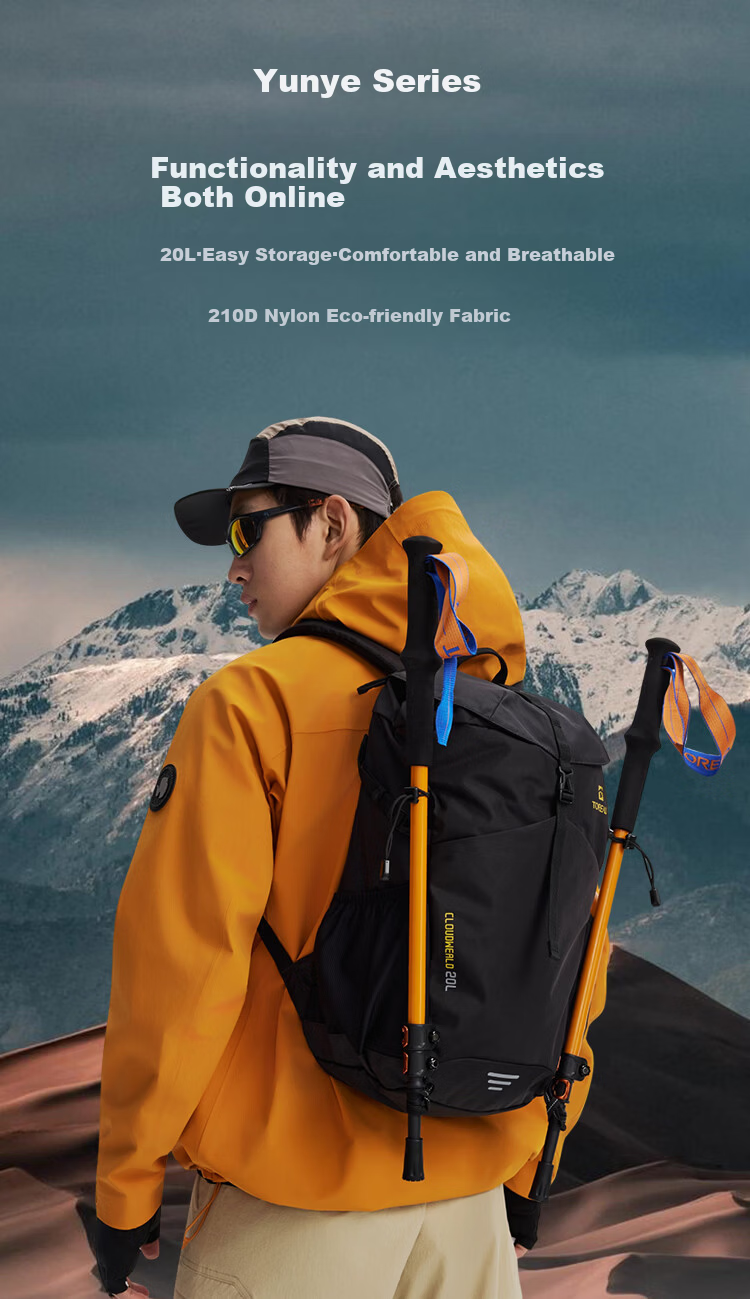 TOREAD Hiking Backpack Outdoor Commuting Travel Bag Lightweight Eco-friendly 20L Large Capacity Pressure-Reducing School Bag Electric Purple 1