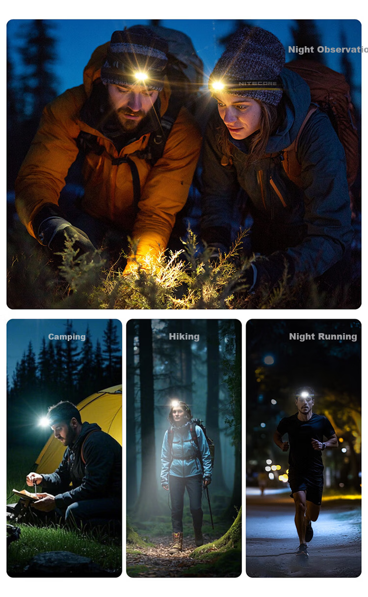 NITECORE HA27 UHE Outdoor Lightweight Headlamp Multi-Color Temperature Camping Night Lighting Detachable Battery 7