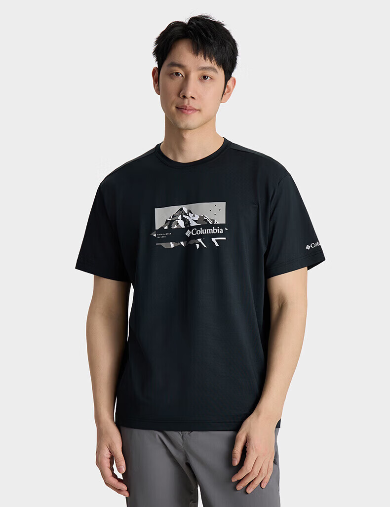 Columbia Men's Short Sleeve T-Shirt Moisture-Wicking Quick-Dry Cooling Fashion Short Sleeve AE9642 013 M 2
