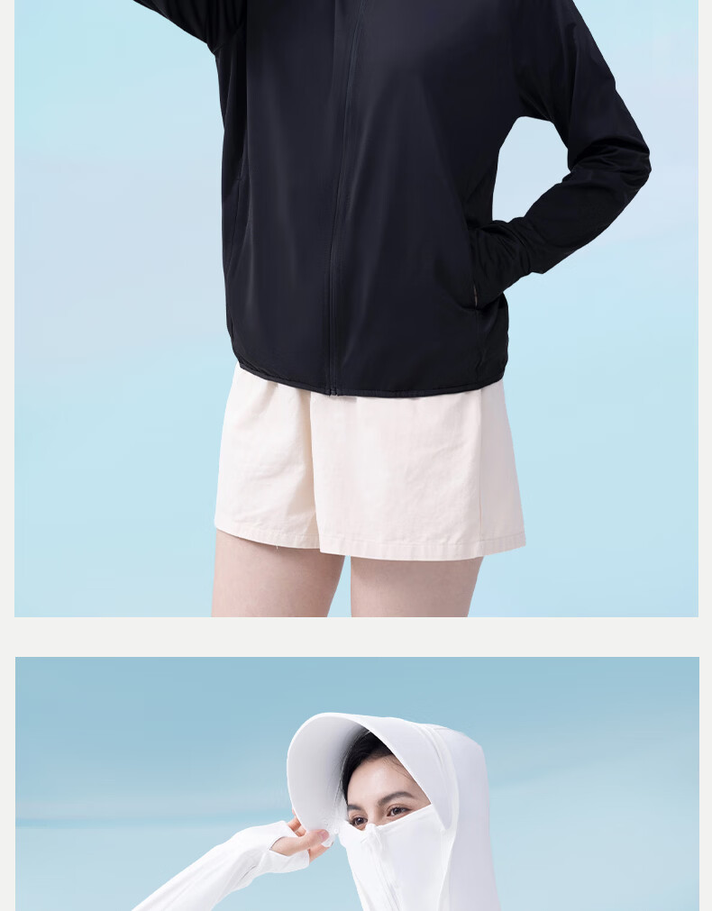 LangSha Women's Sunscreen Jacket Spring Summer Ice Silk Cooling UV Protection Breathable Comfortable Outdoor Skin Jacket 543 7