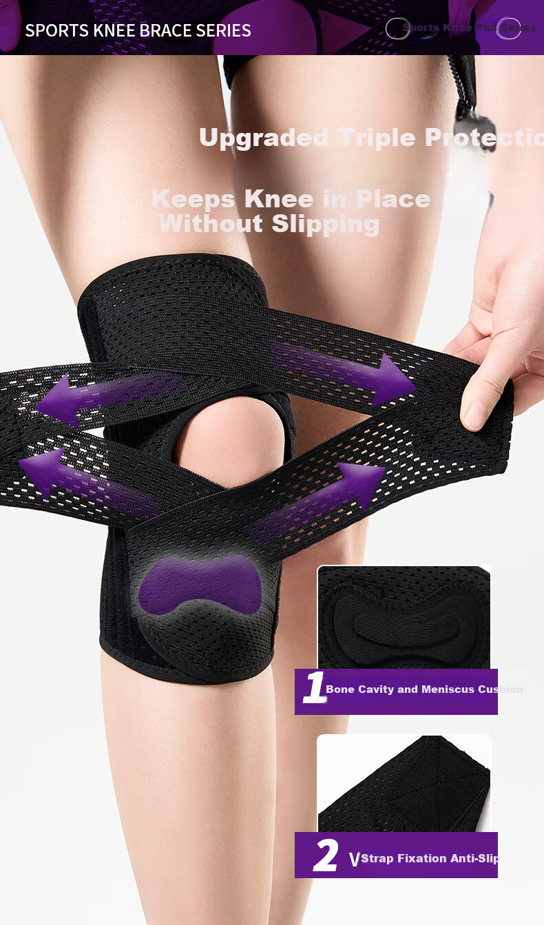 Langsha Knee Brace for Meniscus Injury Sports Knee Support Protective Running Knee Joint Brace Synovitis Special Badminton Summer 1