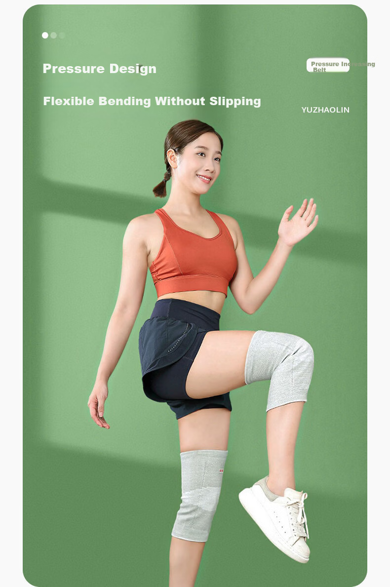 YUZHAOLIN Self-Heating Knee Brace Warm Bamboo Charcoal Knee Support for Cold Legs Unisex Elderly Anti-Slip Knee Pad X069 Size S 3