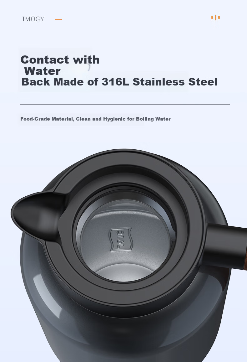 IMOGY Insulated Thermos Household Stew Tea Warmer Large Capacity Hot Water Kettle Holiday Gift 316L Stainless Steel Stew Brewing Pot Hot Water Bottle 3