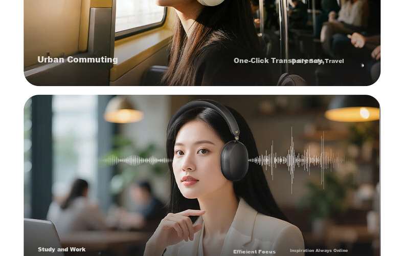 IKF Ling [Suzuka Chiba Collaboration] Over-Ear Bluetooth Headphones Wired and Wireless Anime Gaming Sound Localization 56dB Noise Cancelling Head Tracking Smoke Gray 22