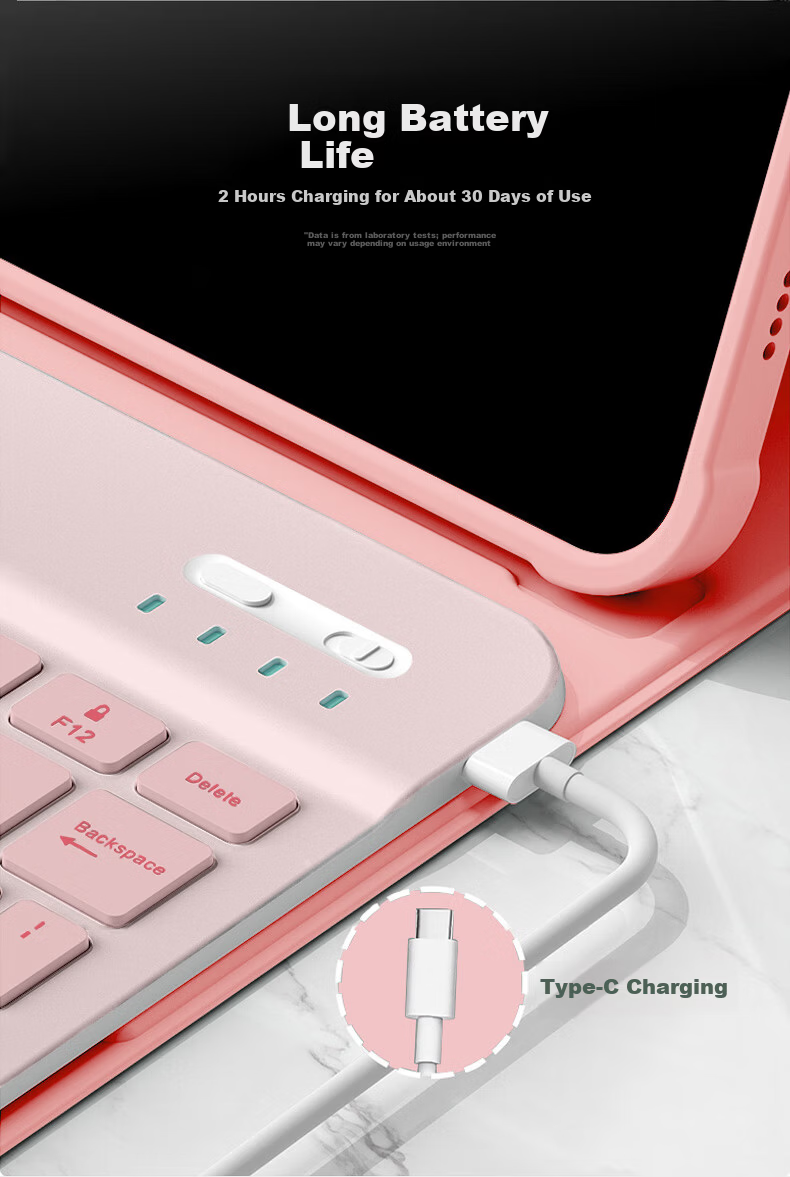 Aswa Compatible iPad 12/11/10th Gen Tablet Case 2026/25 Keyboard Protective Cover 360-Degree Rotatable with Pen Slot Tablet Stand External Bluetooth 8