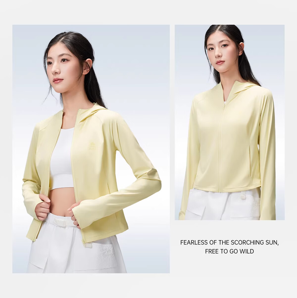 CAMEL Outdoor Cold White Original Yarn Sunscreen Jacket for Women 26 Spring Summer New Slim Breathable Cooling Coat 1157A 17