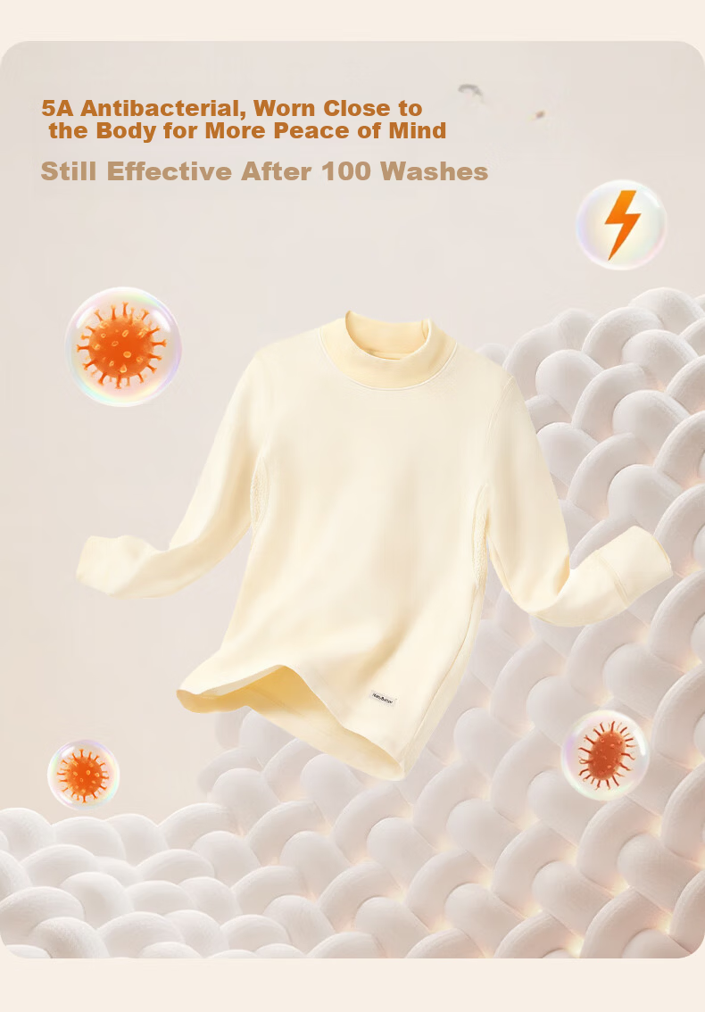 HeyBetter Thick Warm Ginger Heated Children's Thermal Underwear Set Suitable for -15°~0°C 8
