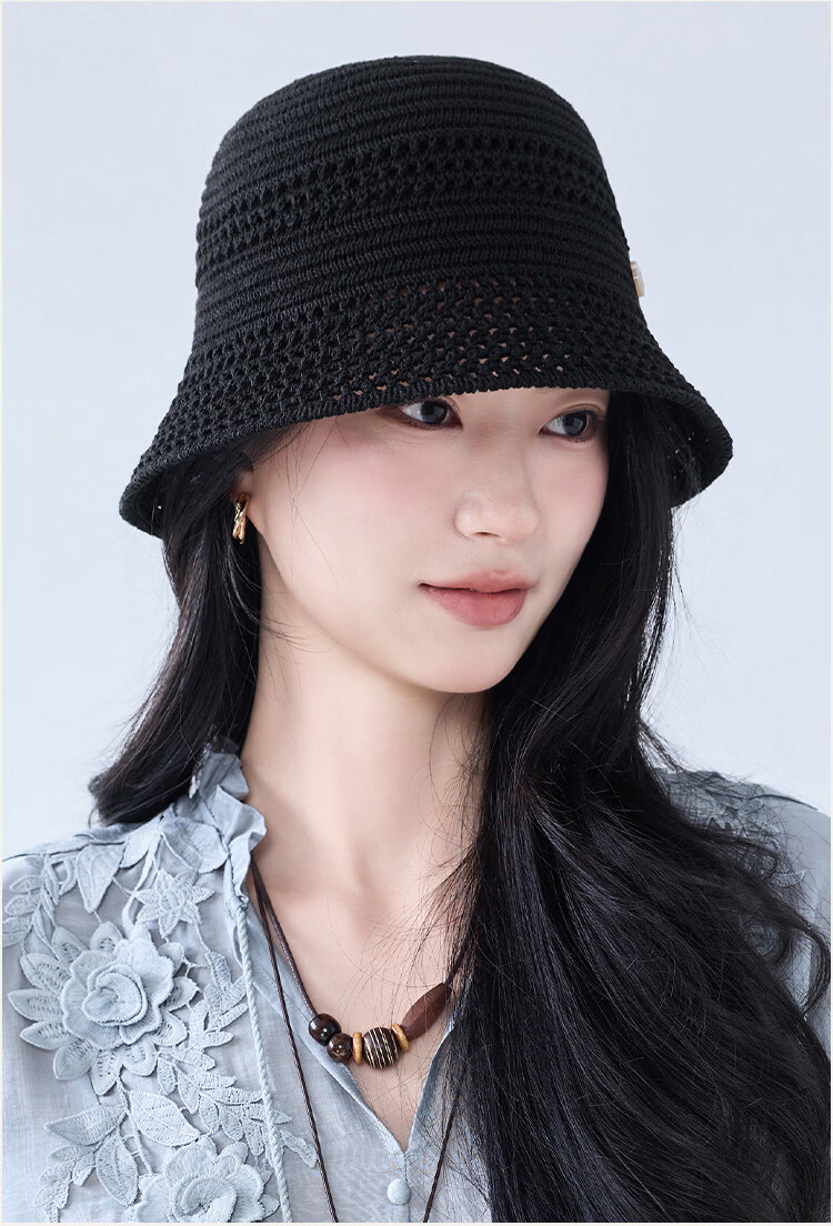 JIUMU Women's Linen Sun Hat Sunshade Fisherman Hat Cotton Cool Hat Summer Outdoor Face Covering Beach Vacation Hat 14