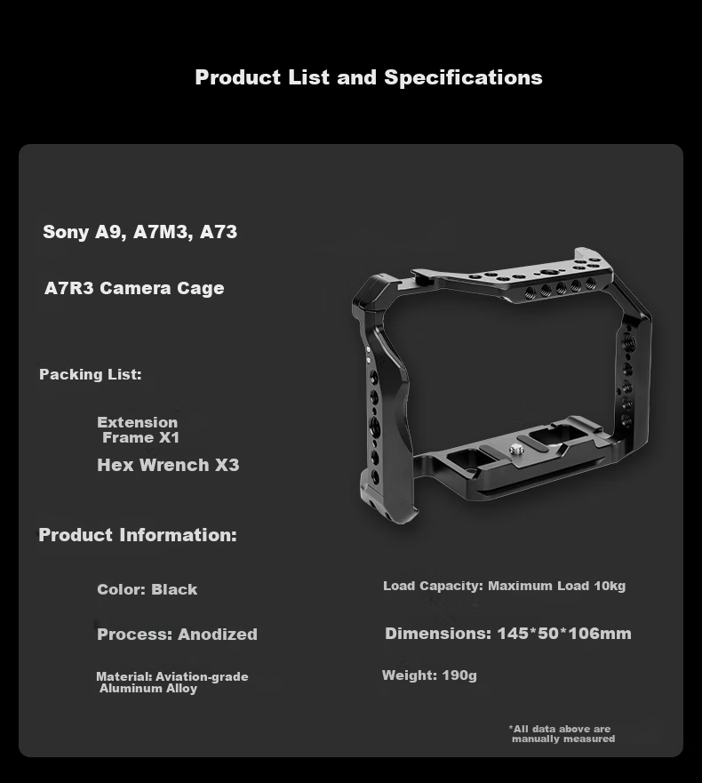 Yingshiji Camera Cage Expansion Frame for Sony ZV-E10 8