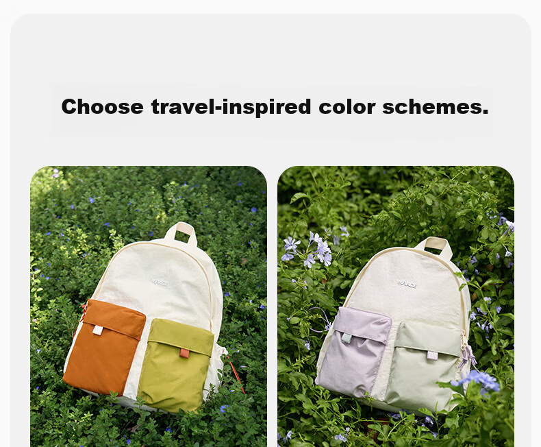 Mr.ace Homme Casual High School Student Backpack Small Niche Dopamine School Bag Lightweight Outdoor Travel Large Capacity Laptop Backpack for Men 8