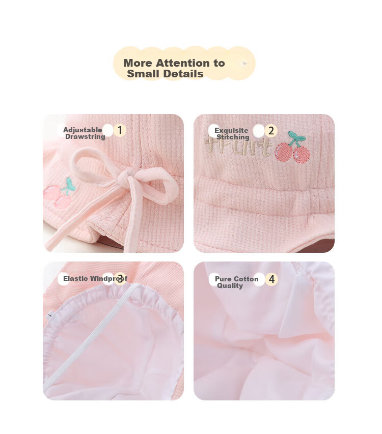 Benaxi Baby Hat Spring and Autumn Thin Style Unisex Infant Newborn Fisherman Sunshade Sun Protection Summer Hat 11