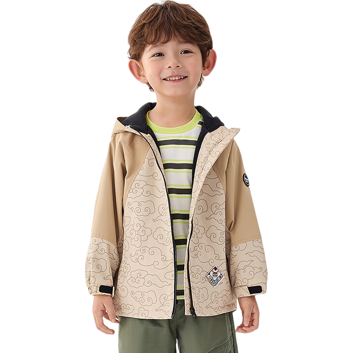 BALABALA Kids Fleece Lined New Year Jacket Boys 2025 Spring Autumn Top [Mall Same Style] 201125105106