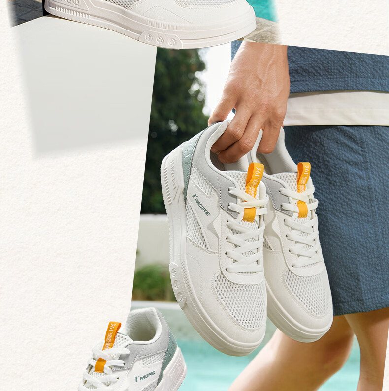 361° Men's Sports Shoes Spring Summer Breathable Classic Retro Versatile Thick Sole Casual Sneakers 672626621-1 6