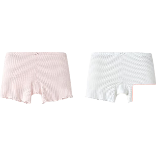 BALABALA Girls' Safety Shorts, Boyshort Underwear, Anti-Exposure Children's Shorts, Boxer Briefs, Big Kids' Two-Pack, 209225170001