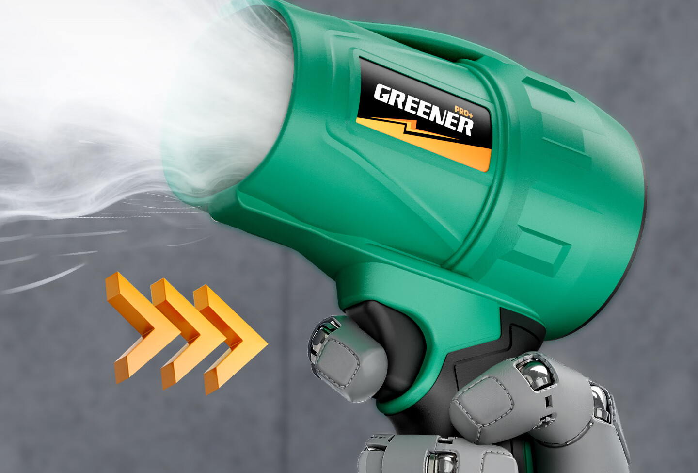 GREENER 21V Turbo Fan High-Power Blower Industrial Dust Removal Snow Blower with 5Ah Dual Batteries 12