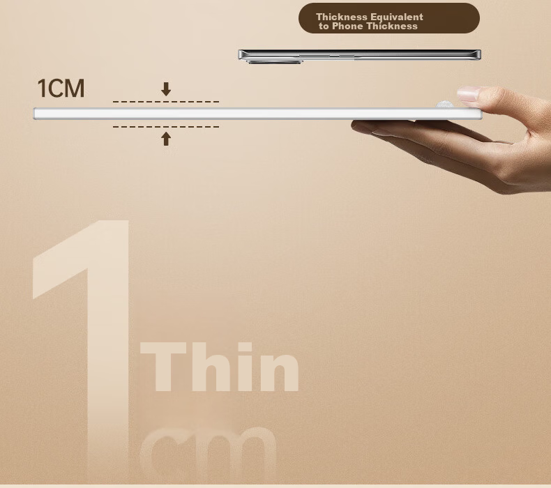 CHNT Induction Cabinet Light LED Ultra-thin Cool Light USB Rechargeable Night Light Emergency Magnetic Wardrobe Kitchen Nursing Lamp 3W 19