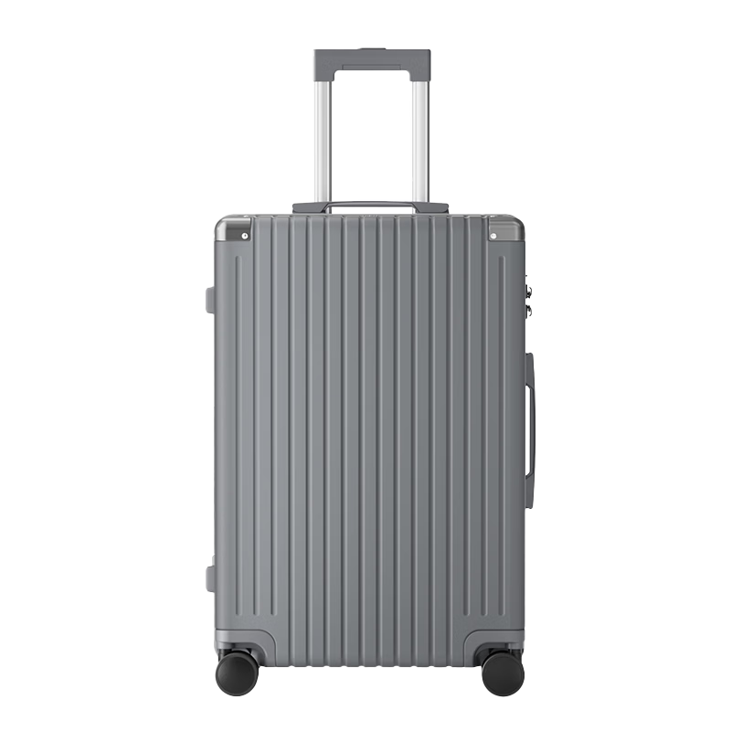 HLA Large Capacity Multifunctional Luggage for Men and Women with Spinner Wheels Lightweight Short Trip Suitcase Carry-on Ash Gray 22 Inch