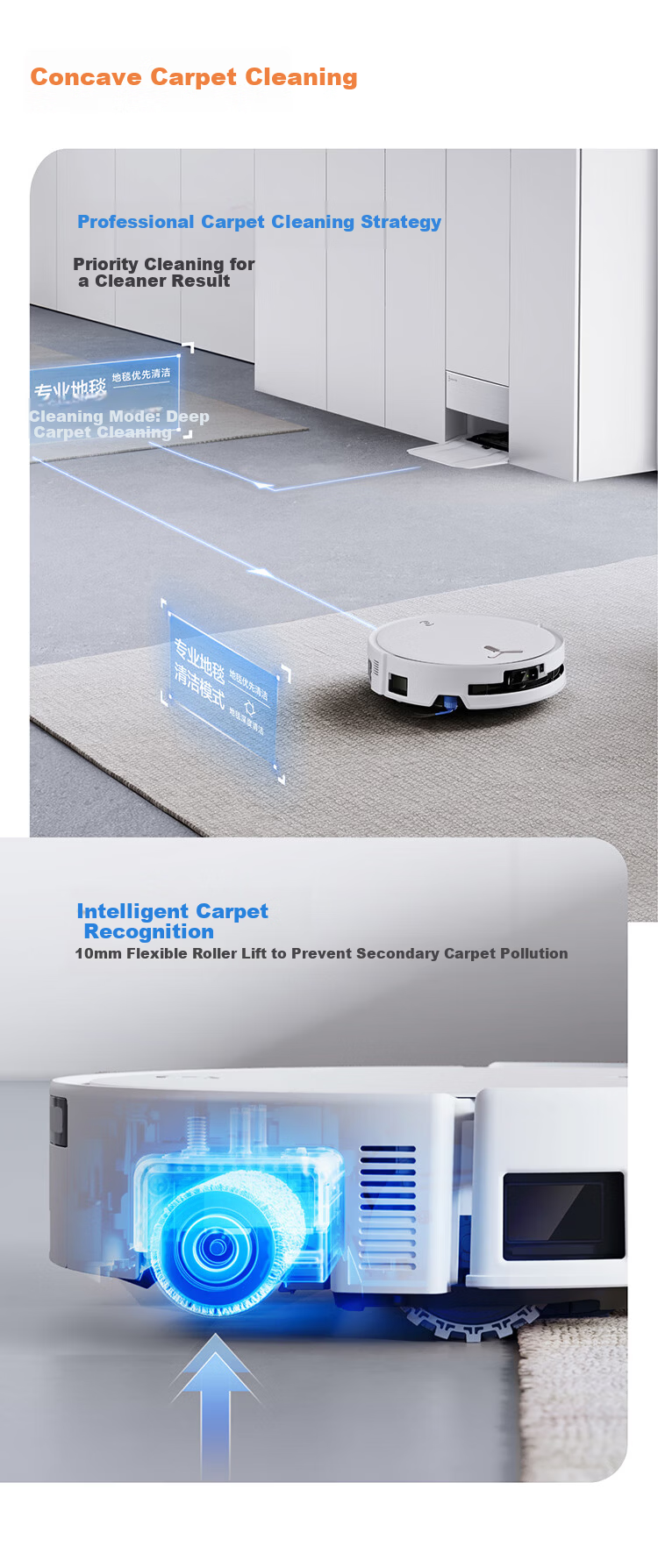 Ecovacs T80S PRO Ultra-Thin Built-In Robot Vacuum Cleaner with Automatic Cleaning, Self-Emptying, Drum Floor Washing, Hot Water Mop, Water Supply and Drainage DEX62 9