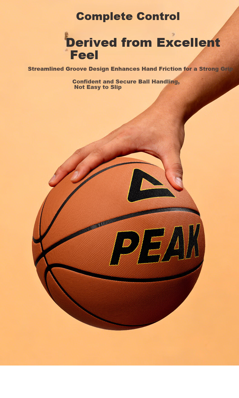 Peak Basketball No.7 Adult Indoor Outdoor Non-Slip Wear-Resistant Outdoor Cement Court Youth Children Standard Size 7 Ball 6