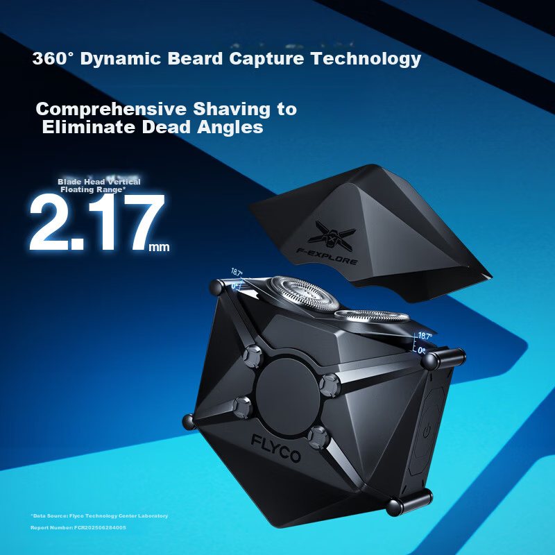 FLYCO Men's Electric Shaver Razor Fast Charging Portable Gift for Boyfriend and Father X1 Interstellar Black (Recommended by Wang Yibo)
