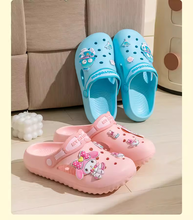 Hello Kitty Children's Summer Clog Non-Slip Girls' Sandals Baby Beach Shoes Parent-Child Style 252594 Pink Size 39 4