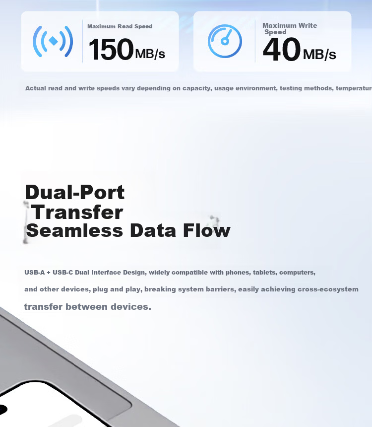 HP 256GB Type-C + USB 3.2 Dual Interface USB Flash Drive High-Speed Transfer Zhan66 Metal Rotating Office Car Backup Universal Phone and Computer Dual-Use USB Drive Silver 6