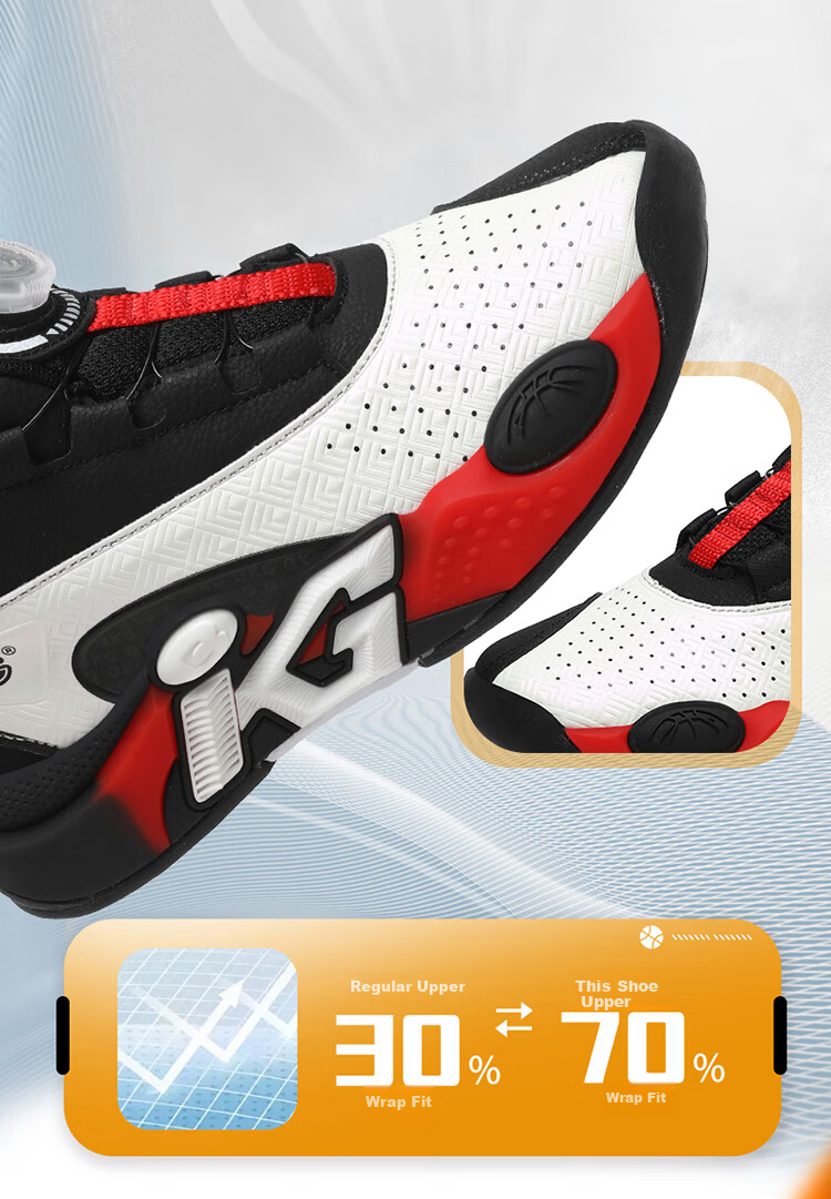 BKG Kids Basketball Shoes Boys Non-Slip Sports Youth Leather Cushioning Sneakers ZYC25568 Black White Size 32 7