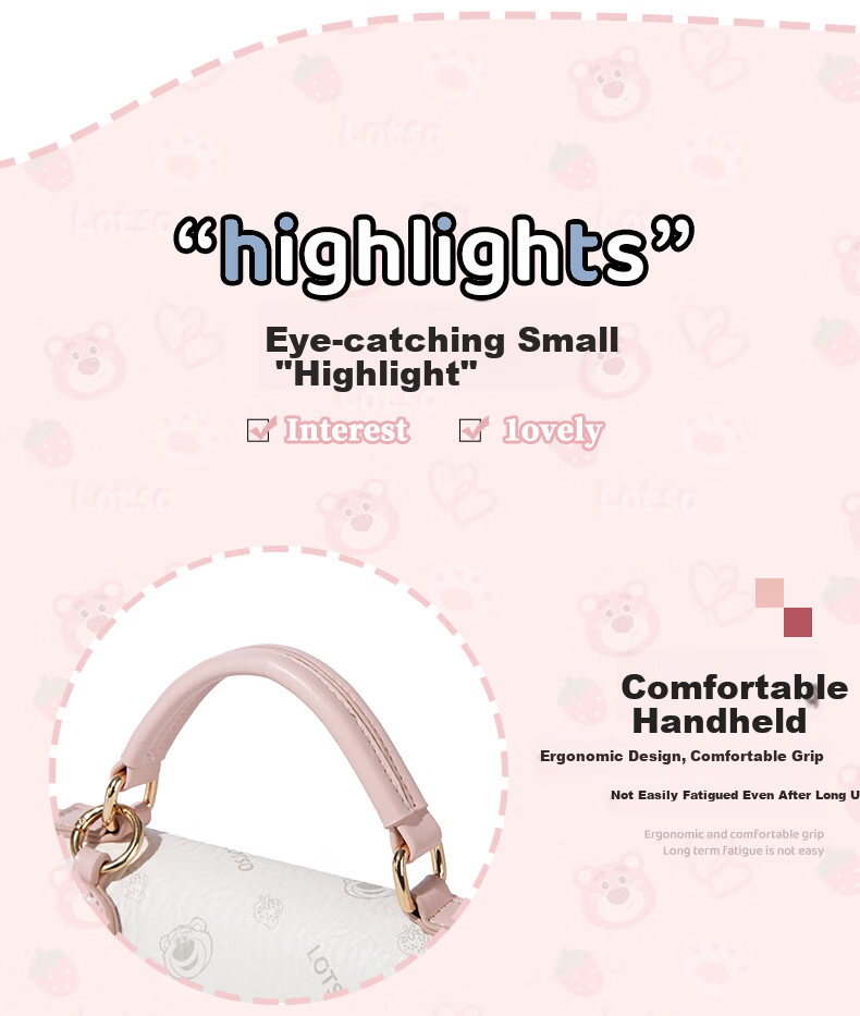 Disney 2026 Strawberry Bear Collaboration Crossbody Bag for Women - 3.8 Goddess Festival Birthday Gift 3